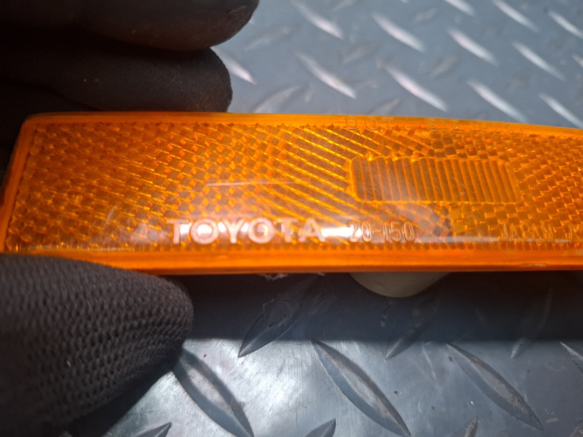 89-92 Toyota Supra MA71 MK3 Set of 2 Front Bumper Turn Signal Marker Light OEM