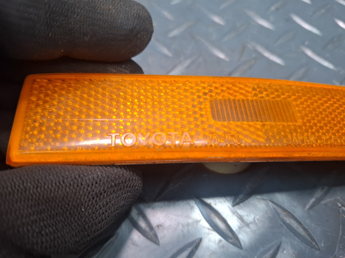 89-92 Toyota Supra MA71 MK3 Set of 2 Front Bumper Turn Signal Marker Light OEM