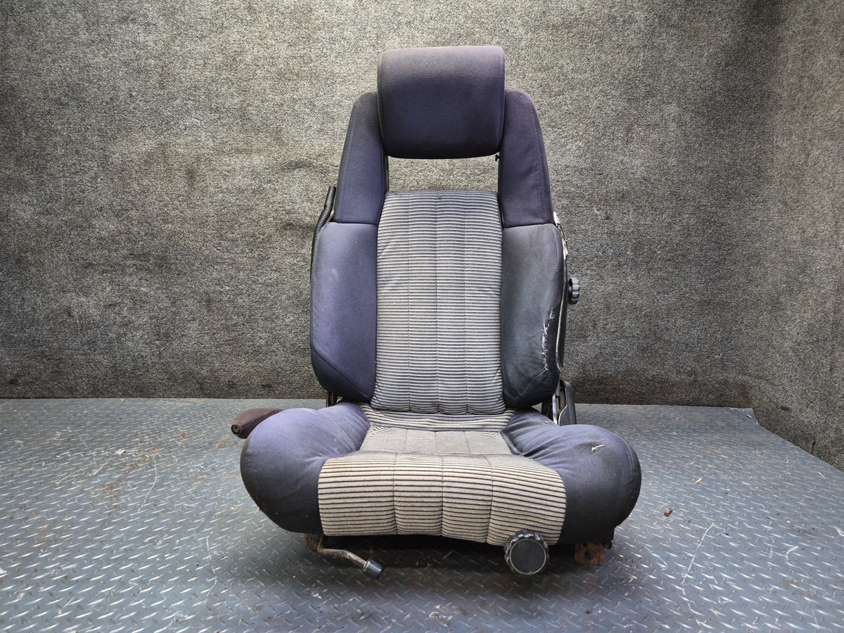 1983 Toyota Celica RA65 Convertible Front & Rear Cloth Seat Blue Gray Damaged