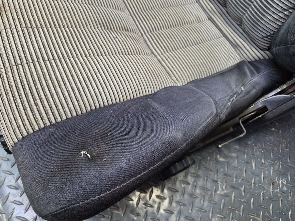 1983 Toyota Celica RA65 Convertible Front & Rear Cloth Seat Blue Gray Damaged