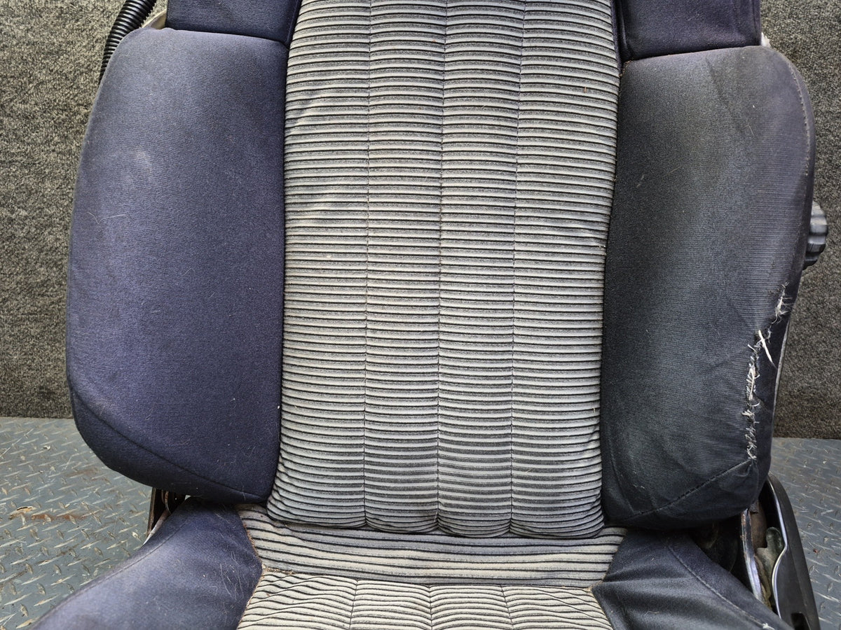 1983 Toyota Celica RA65 Convertible Front & Rear Cloth Seat Blue Gray Damaged