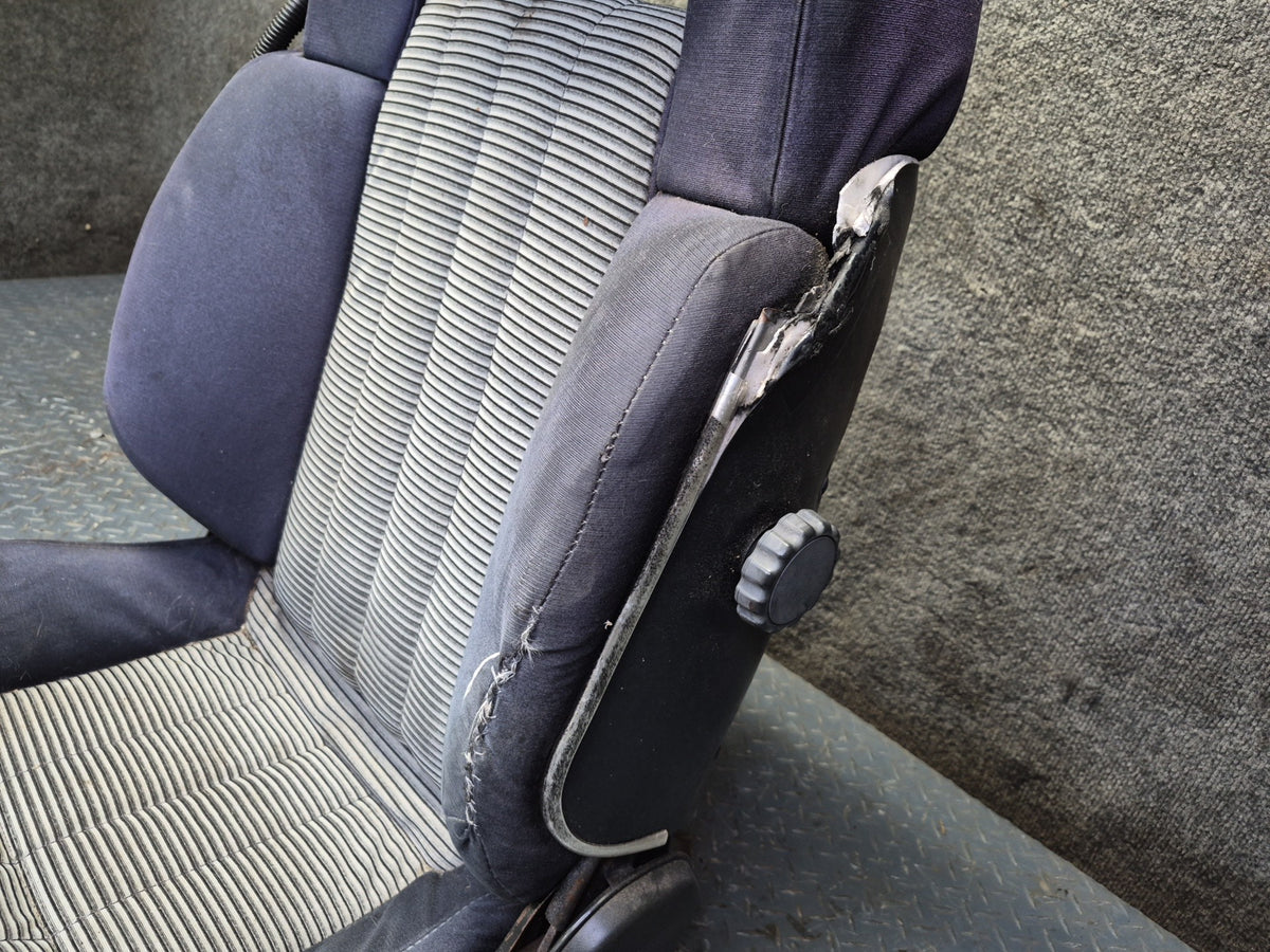 1983 Toyota Celica RA65 Convertible Front & Rear Cloth Seat Blue Gray Damaged