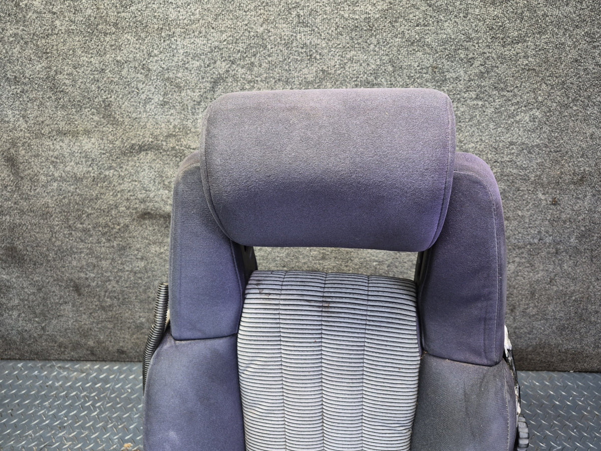1983 Toyota Celica RA65 Convertible Front & Rear Cloth Seat Blue Gray Damaged