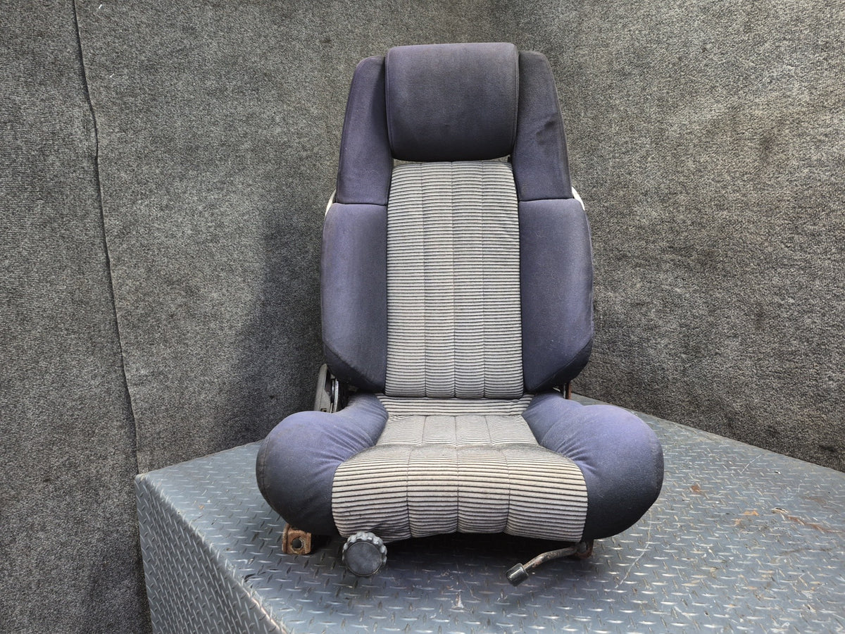 1983 Toyota Celica RA65 Convertible Front & Rear Cloth Seat Blue Gray Damaged