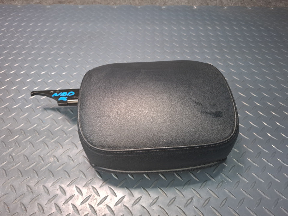 01-06 BMW E46 330Ci Convertible Set of 2 Front Leather Seat Headrest Black OEM