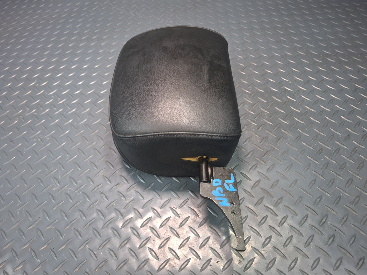 01-06 BMW E46 330Ci Convertible Set of 2 Front Leather Seat Headrest Black OEM