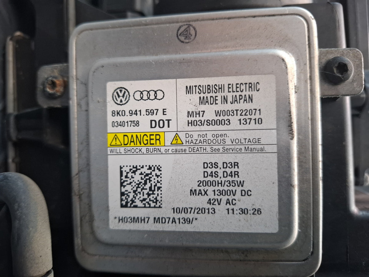13-15 Audi RS5 8F7 Front Left Xenon Adaptive Head Light Lamp w Module Assy Dmgd