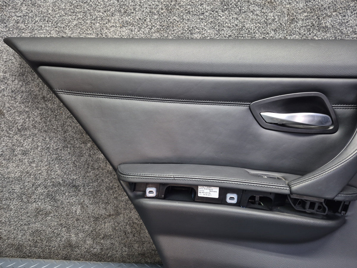 2008-2011 BMW E90 M3 Sedan Rear Left & Right Door Interior Trim Panel Set of 2