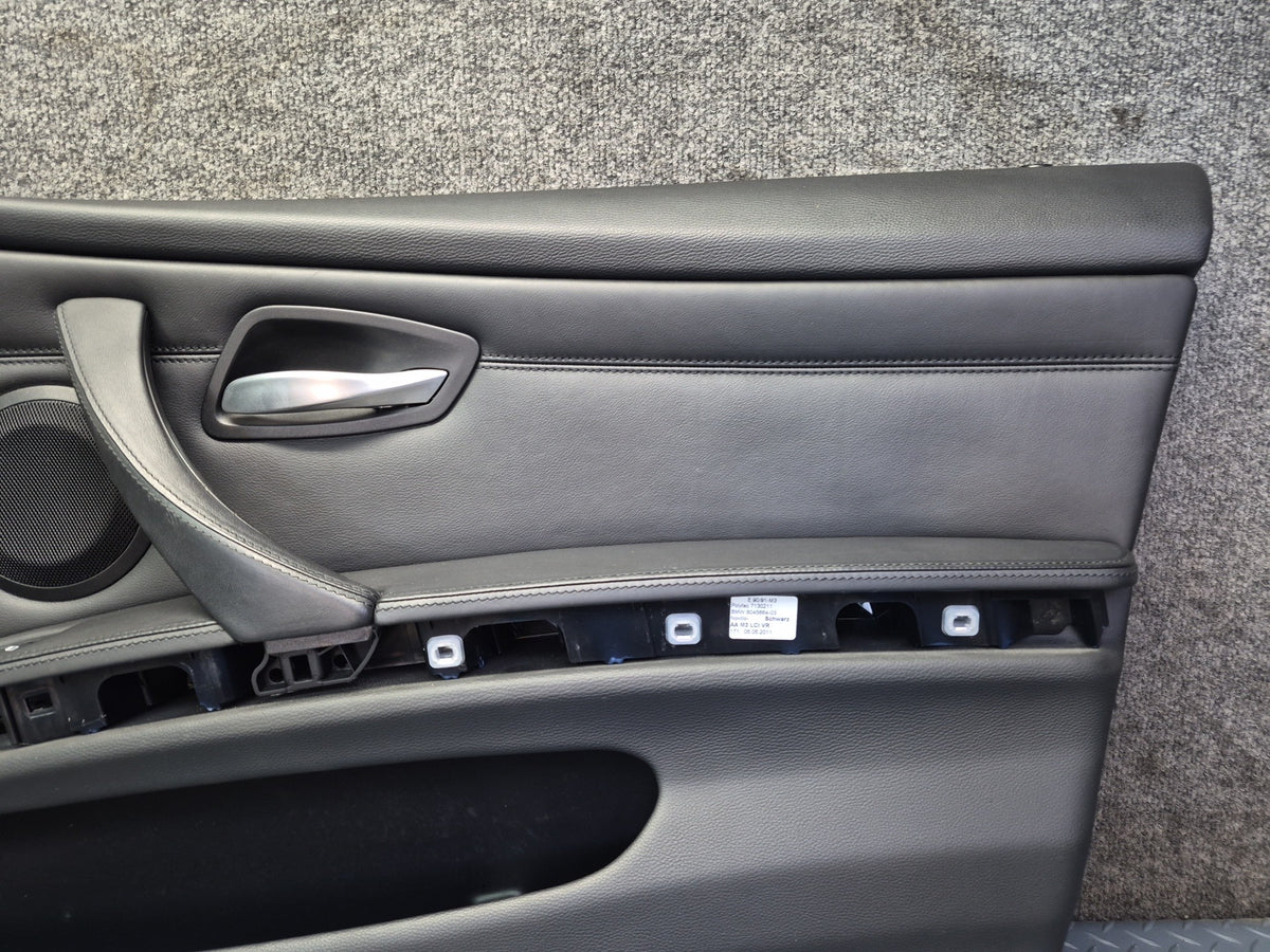 2008-2011 BMW E90 M3 Sedan Front Left & Right Door Interior Trim Panel Set of 2