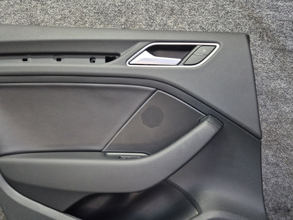 15-20 Audi 8VS S3 Sedan Set of 2 Rear Left & Right Door Interior Trim Panel OEM