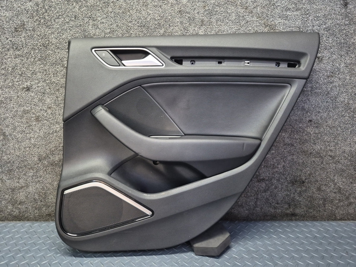 15-20 Audi 8VS S3 Sedan Set of 2 Rear Left & Right Door Interior Trim Panel OEM