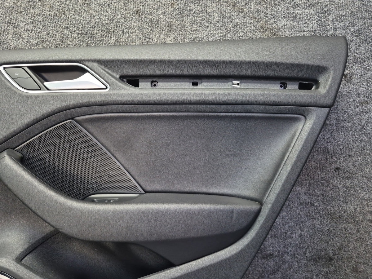 15-20 Audi 8VS S3 Sedan Set of 2 Rear Left & Right Door Interior Trim Panel OEM
