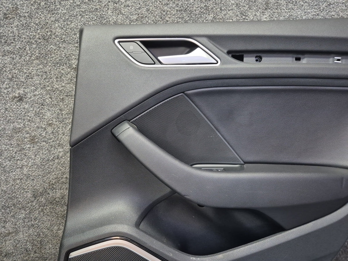 15-20 Audi 8VS S3 Sedan Set of 2 Rear Left & Right Door Interior Trim Panel OEM