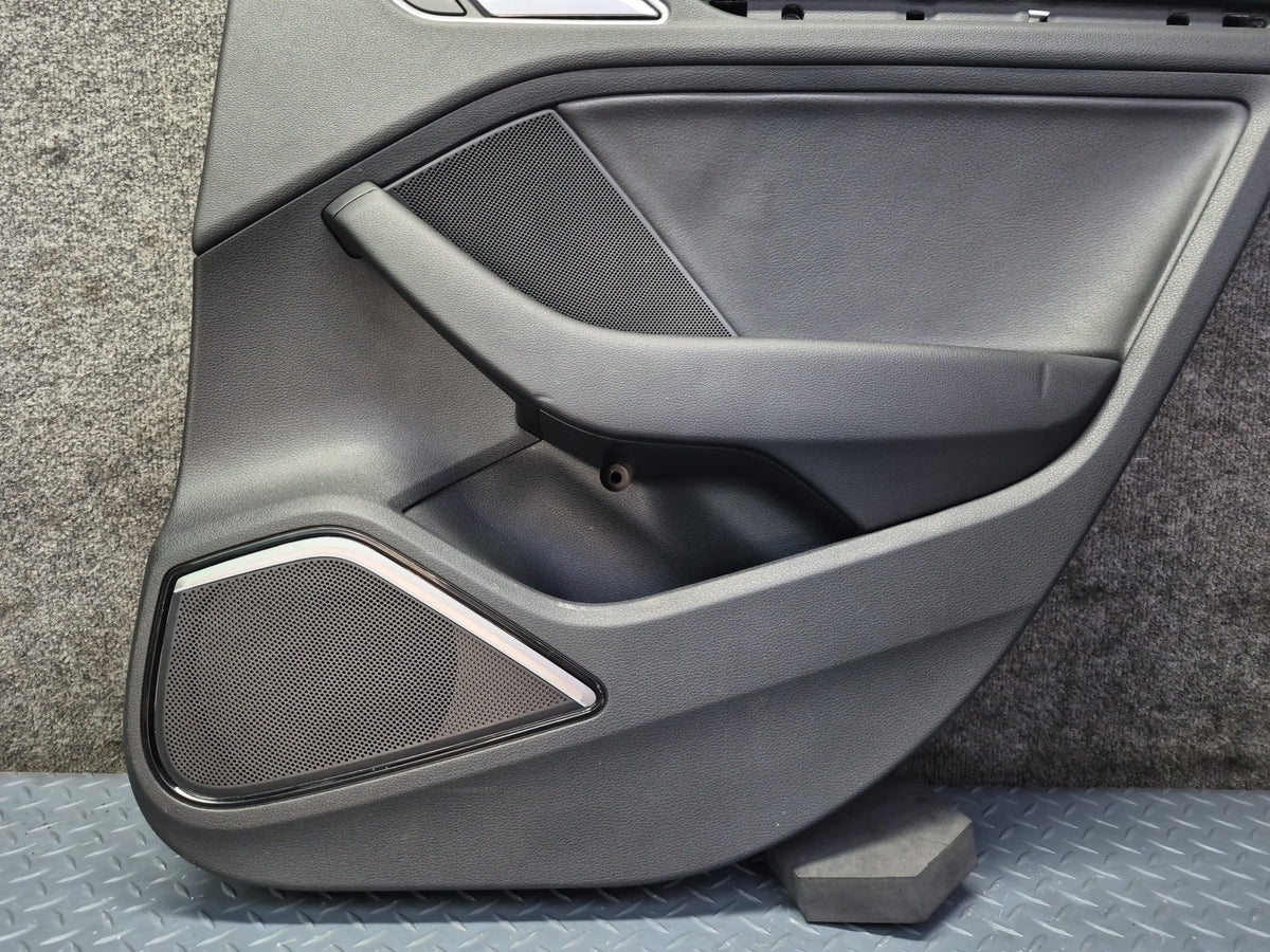 15-20 Audi 8VS S3 Sedan Set of 2 Rear Left & Right Door Interior Trim Panel OEM