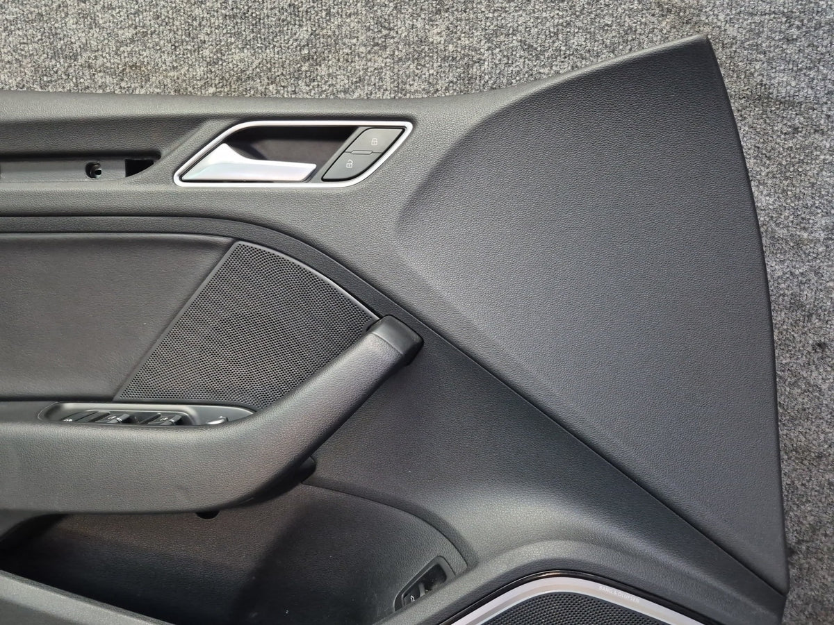 15-20 Audi 8VS S3 Sedan Set of 2 Front Left & Right Door Interior Trim Panel OEM