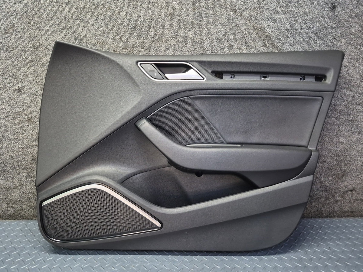15-20 Audi 8VS S3 Sedan Set of 2 Front Left & Right Door Interior Trim Panel OEM