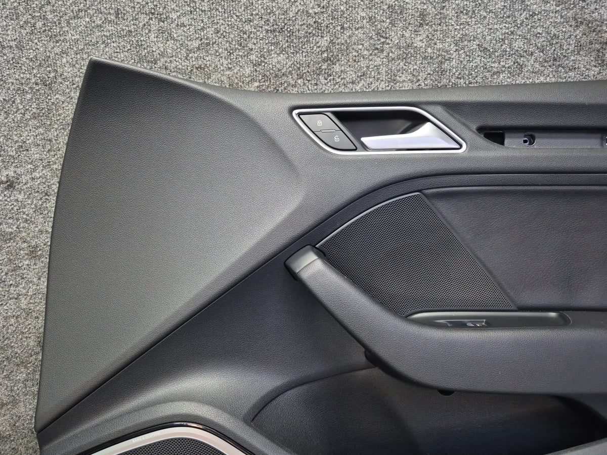15-20 Audi 8VS S3 Sedan Set of 2 Front Left & Right Door Interior Trim Panel OEM