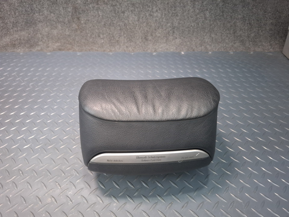 01-06 BMW E46 330Ci Convertible Set of 2 Rear Seat Leather Headrest Black OEM