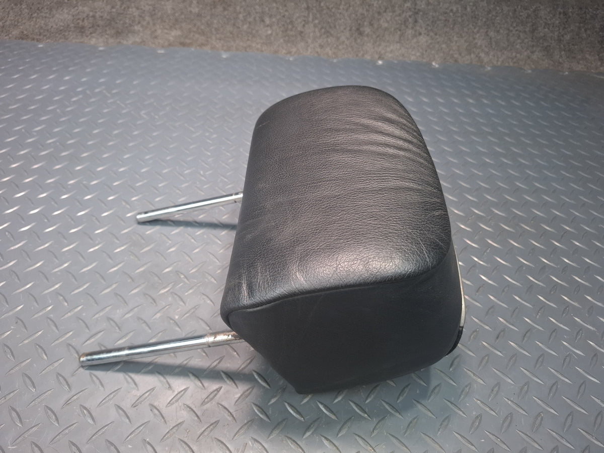 01-06 BMW E46 330Ci Convertible Set of 2 Rear Seat Leather Headrest Black OEM