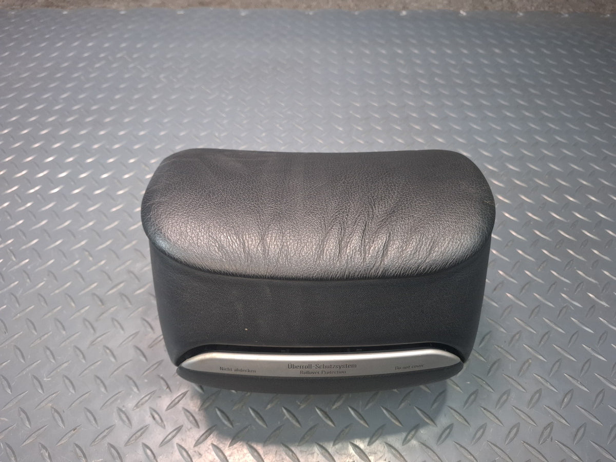 01-06 BMW E46 330Ci Convertible Set of 2 Rear Seat Leather Headrest Black OEM