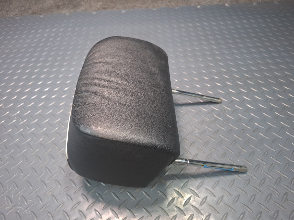 01-06 BMW E46 330Ci Convertible Set of 2 Rear Seat Leather Headrest Black OEM