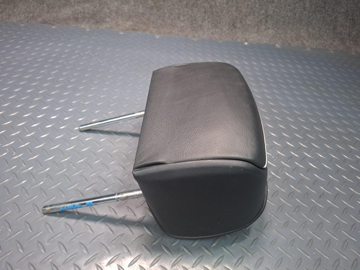 01-06 BMW E46 330Ci Convertible Set of 2 Rear Seat Leather Headrest Black OEM