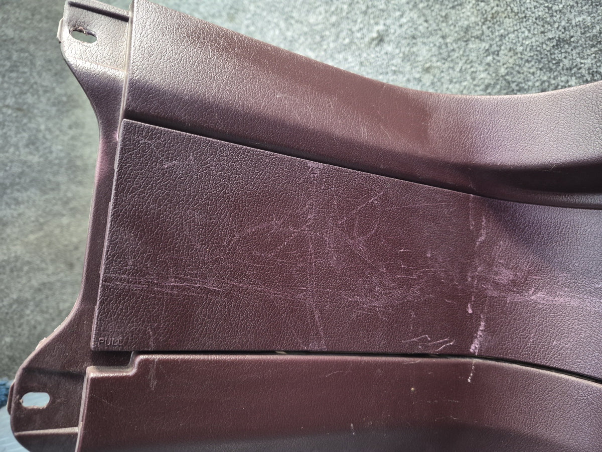 86-92 Toyota Supra MA71 Rear Left Quarter Trunk Trim Cover Panel Maroon OEM