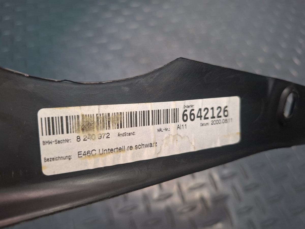 01-06 BMW E46 330ci Conv Set of 2 Rear Lower Quarter Trim Cover Panel OEM