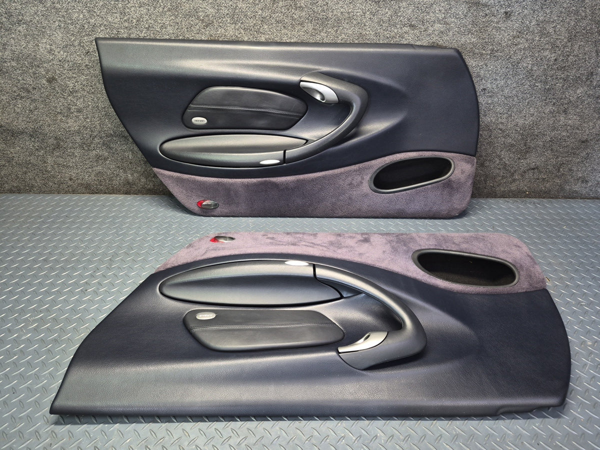 1999-2005 Porsche 911 Carrera 996 Door Interior Trim Panel Blue Set of 2