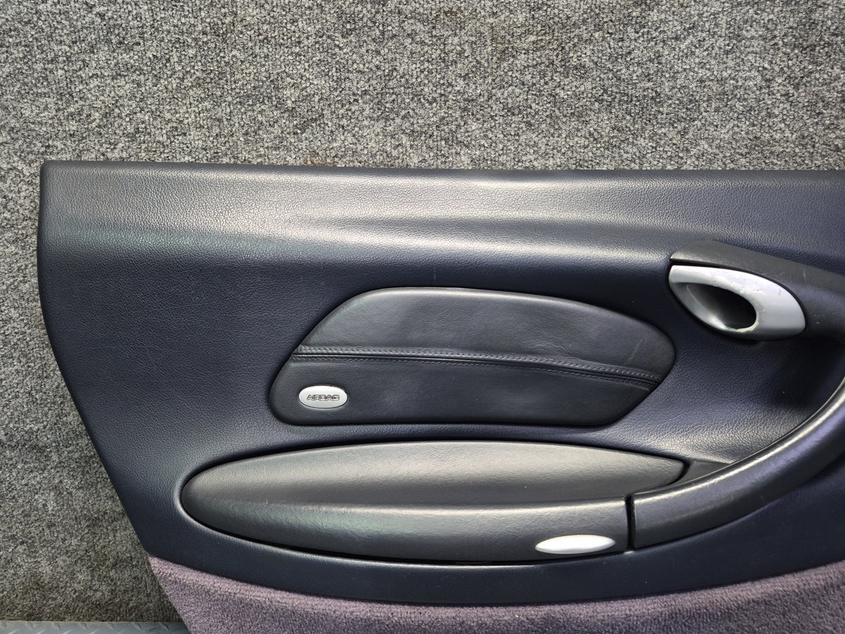 1999-2005 Porsche 911 Carrera 996 Door Interior Trim Panel Blue Set of 2