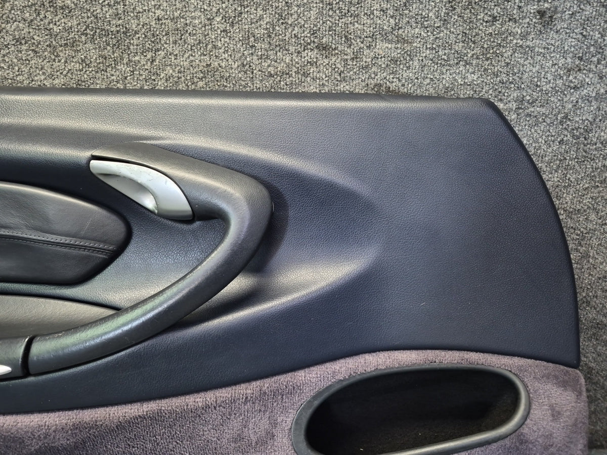 1999-2005 Porsche 911 Carrera 996 Door Interior Trim Panel Blue Set of 2