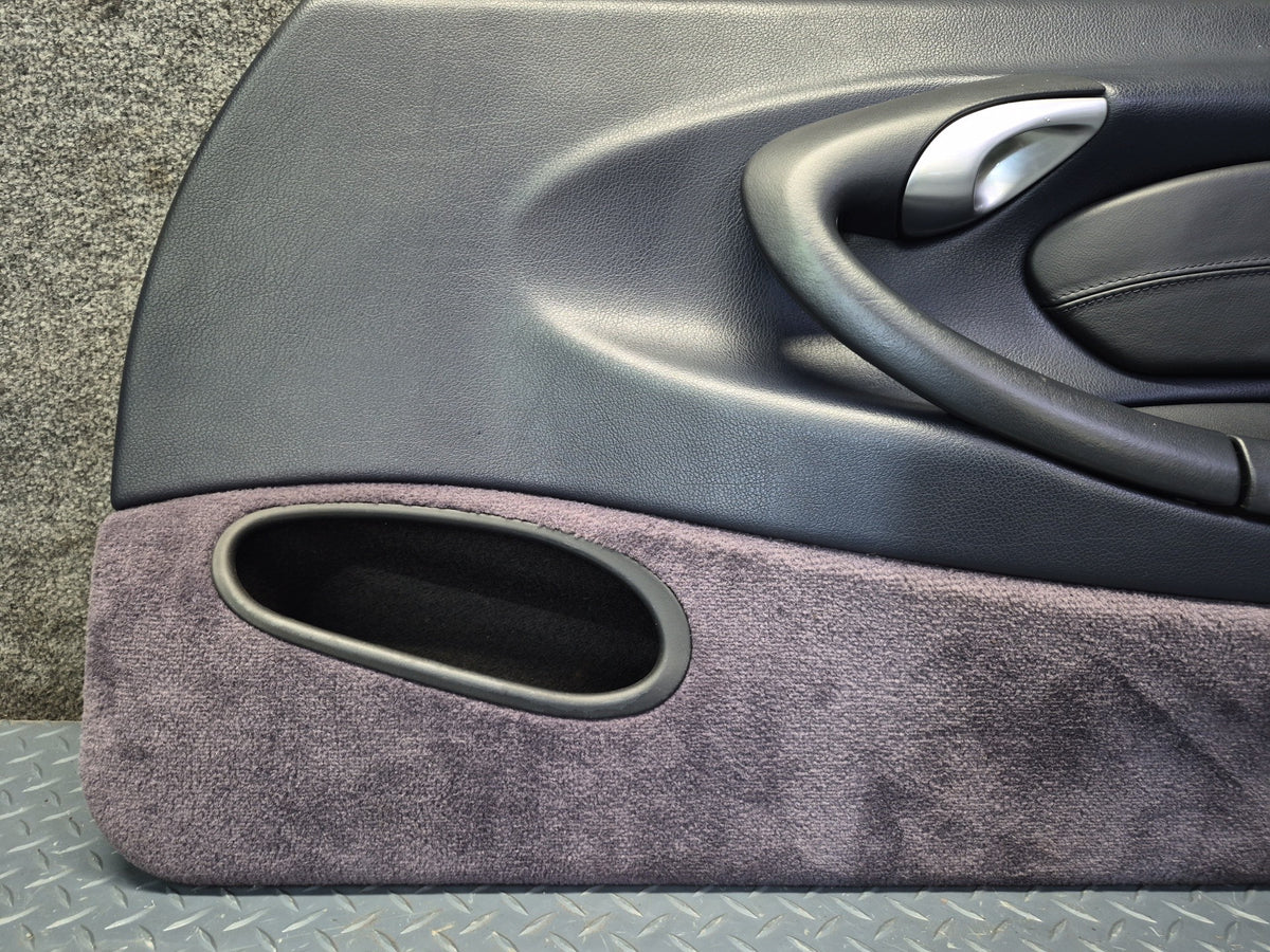 1999-2005 Porsche 911 Carrera 996 Door Interior Trim Panel Blue Set of 2