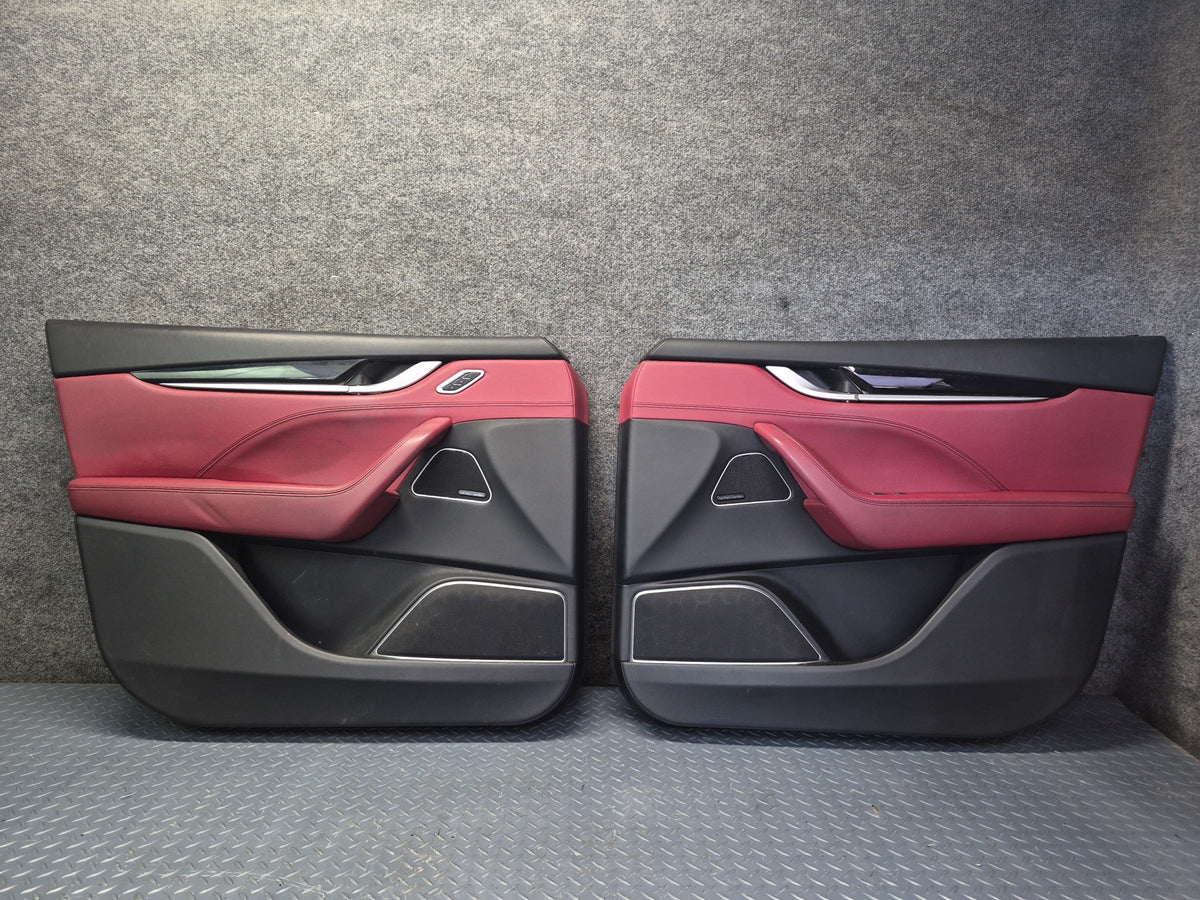 2017-2020 Maserati Levante M161 Front Door Interior Trim Cover Panel Set of 2