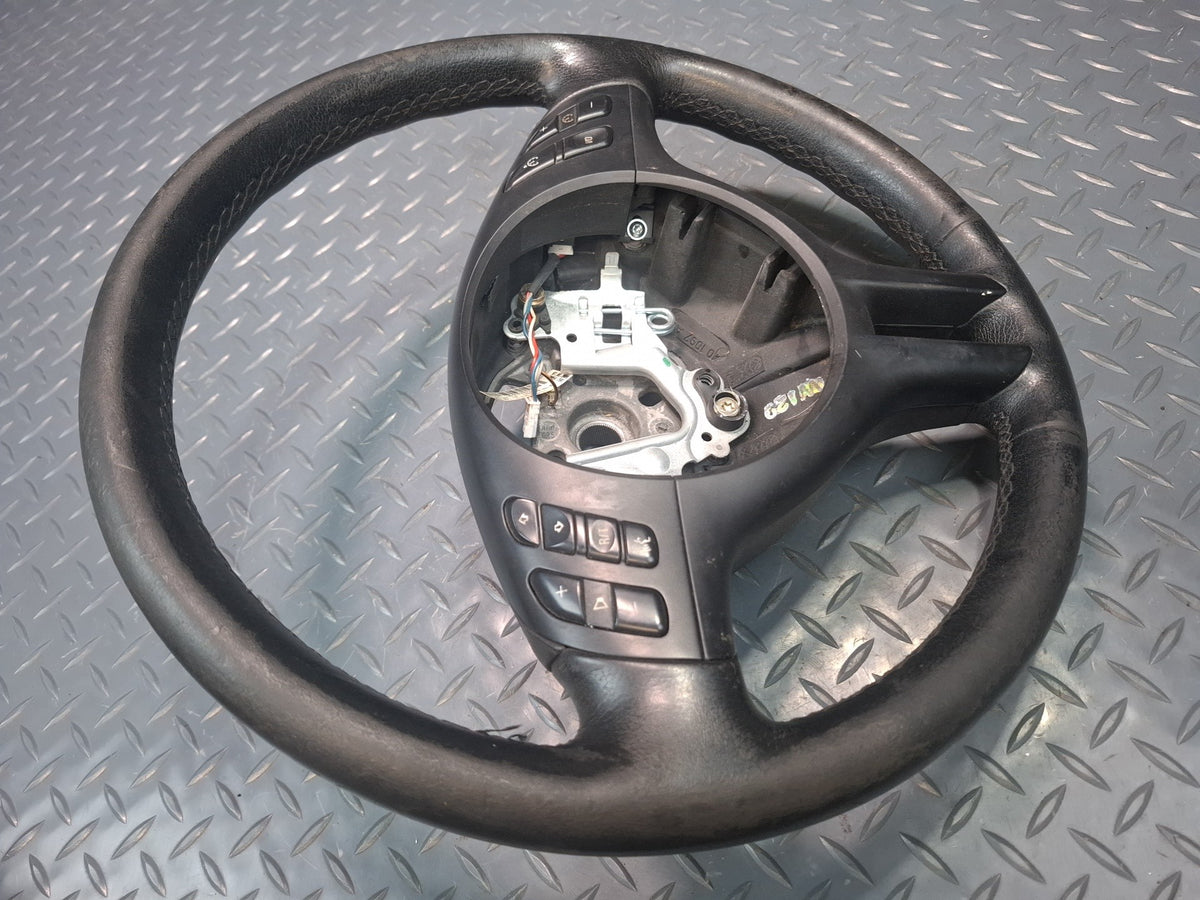 01-06 BMW E46 330Ci 3-SPOKE Leather Sport Steering Wheel w Controls OEM