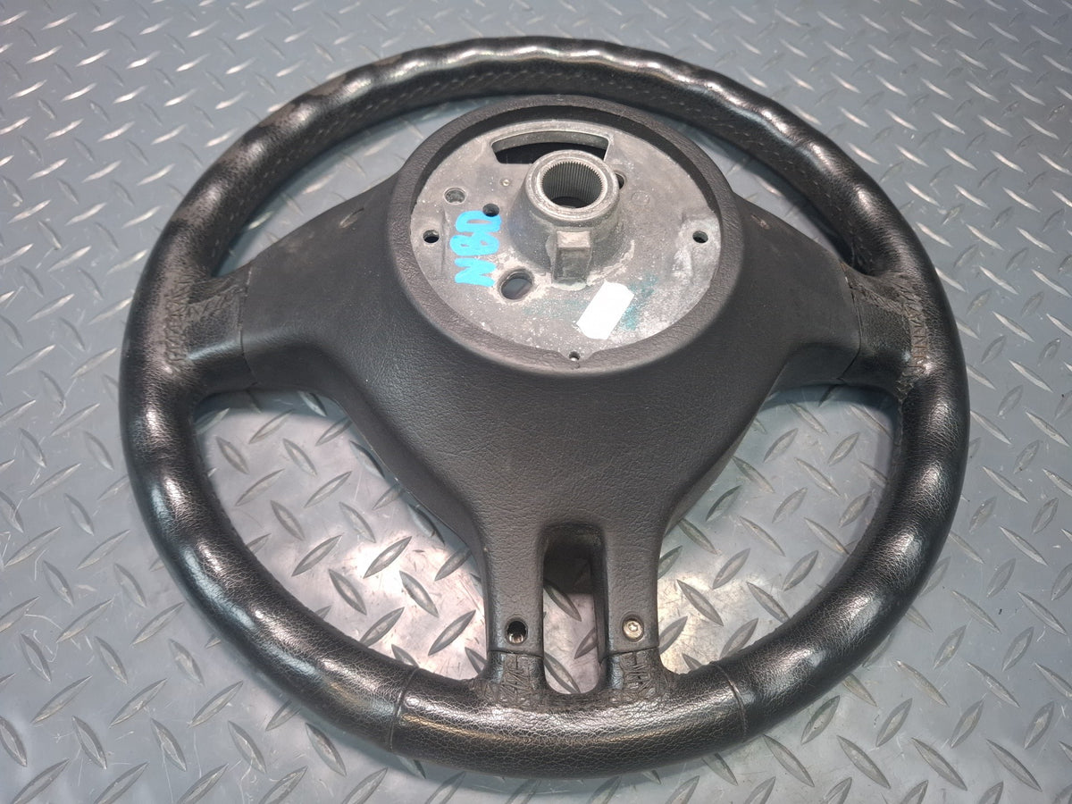 01-06 BMW E46 330Ci 3-SPOKE Leather Sport Steering Wheel w Controls OEM