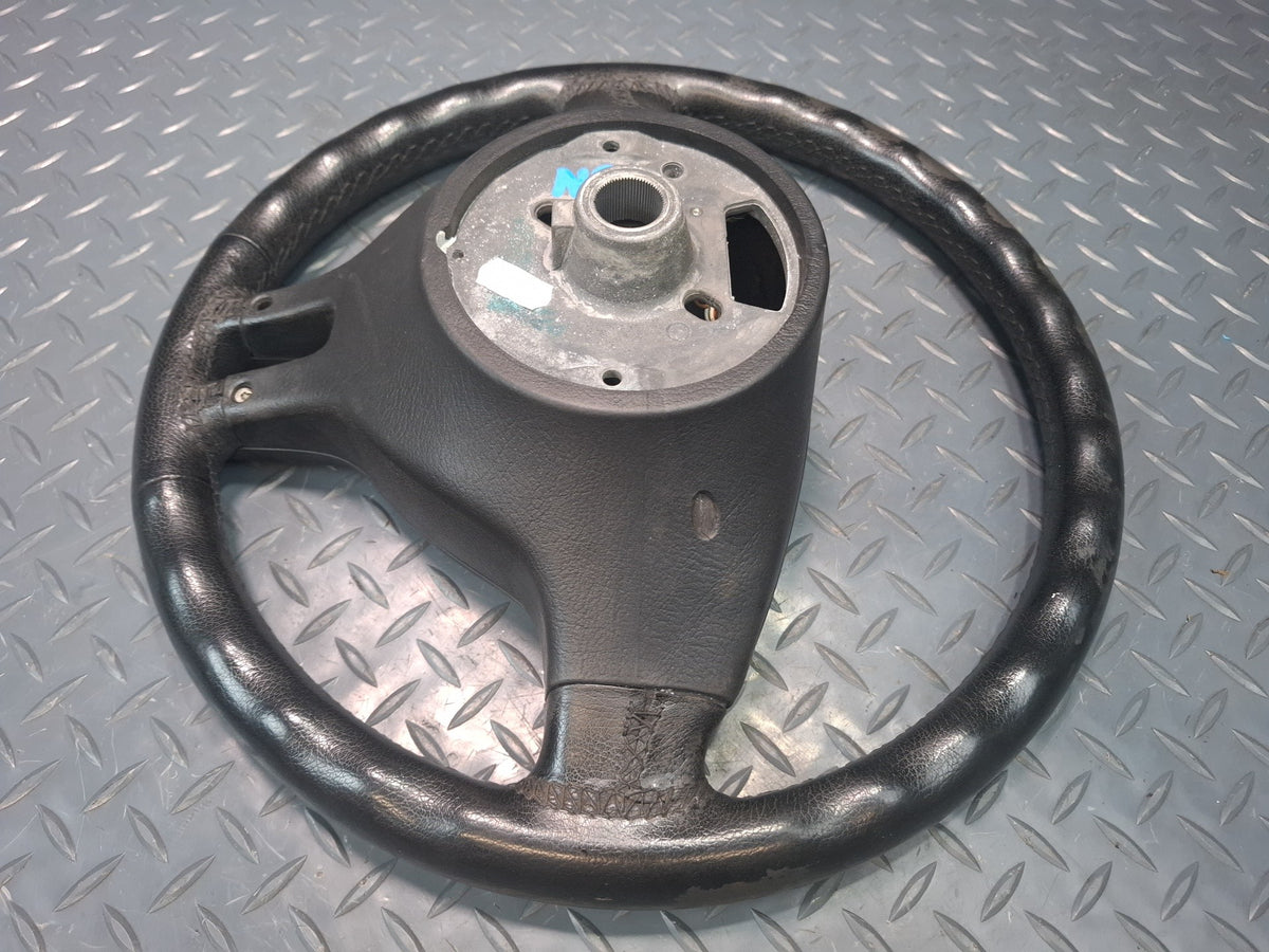 01-06 BMW E46 330Ci 3-SPOKE Leather Sport Steering Wheel w Controls OEM