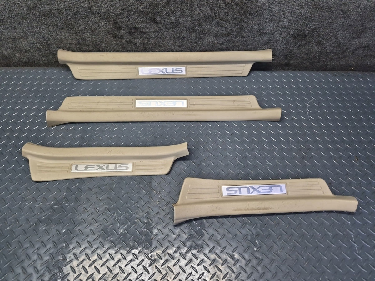 2003-2007 Lexus UZJ100L LX470 Front & Rear Door Scuff Sill Plate Trim Set of 4