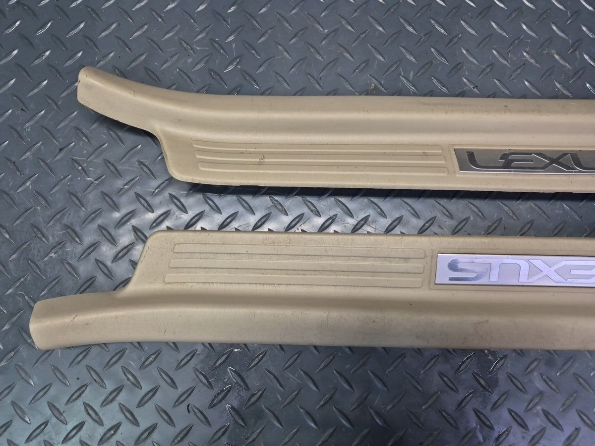 2003-2007 Lexus UZJ100L LX470 Front & Rear Door Scuff Sill Plate Trim Set of 4