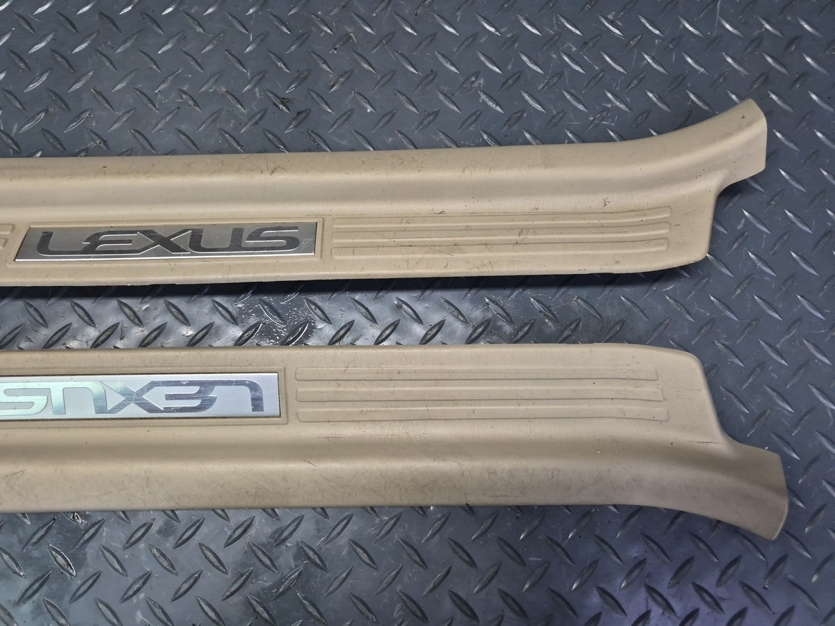 2003-2007 Lexus UZJ100L LX470 Front & Rear Door Scuff Sill Plate Trim Set of 4