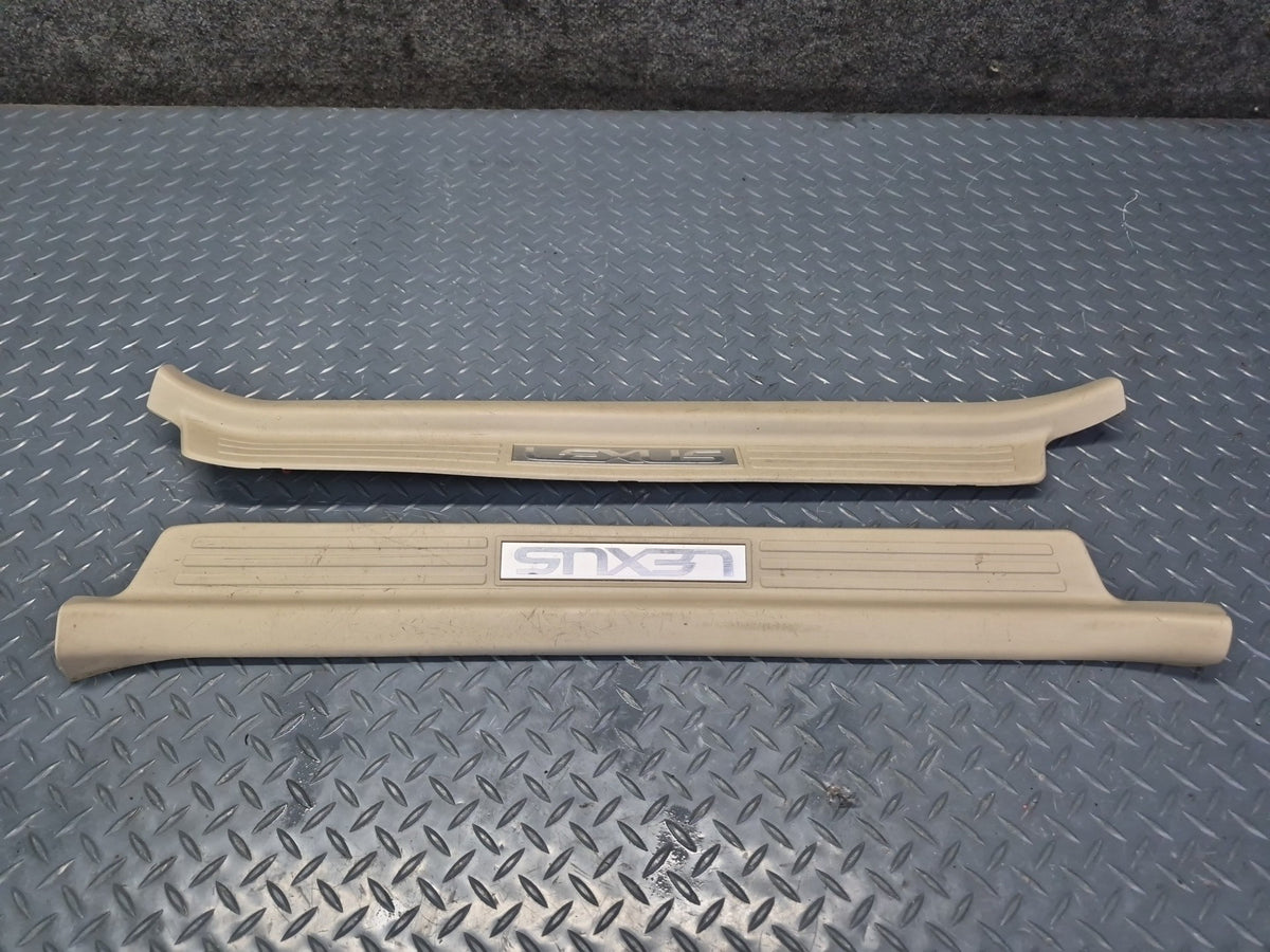 2003-2007 Lexus UZJ100L LX470 Front & Rear Door Scuff Sill Plate Trim Set of 4