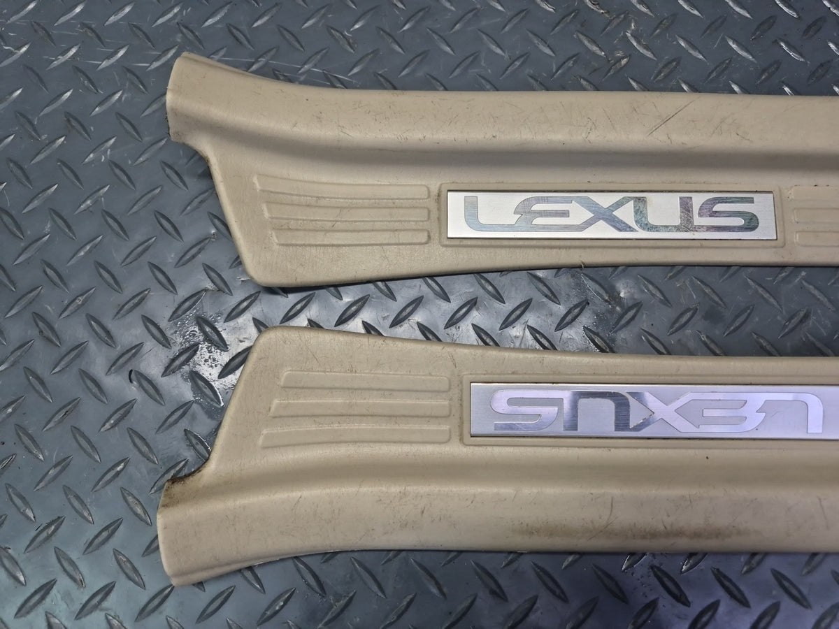 2003-2007 Lexus UZJ100L LX470 Front & Rear Door Scuff Sill Plate Trim Set of 4