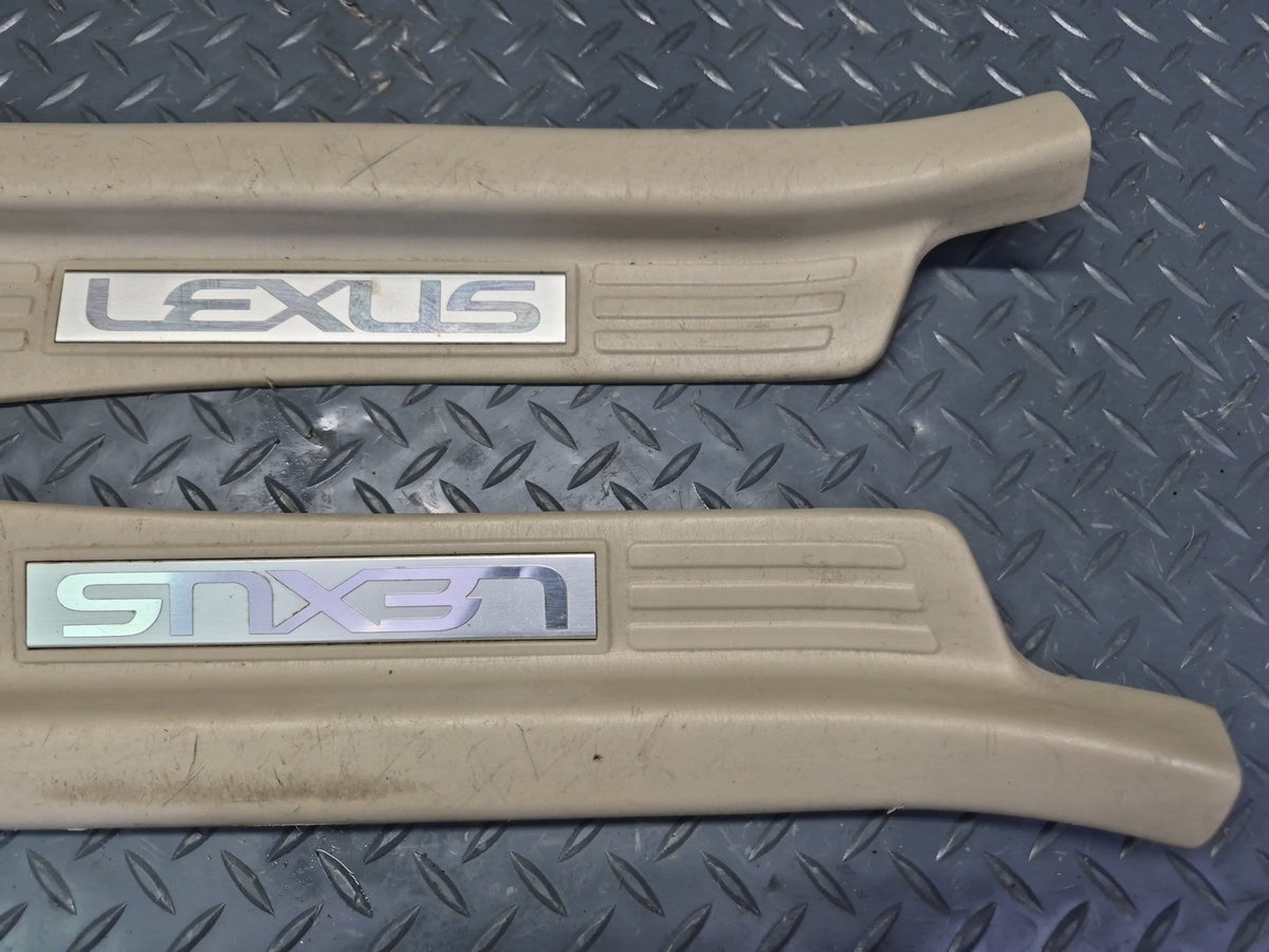 2003-2007 Lexus UZJ100L LX470 Front & Rear Door Scuff Sill Plate Trim Set of 4
