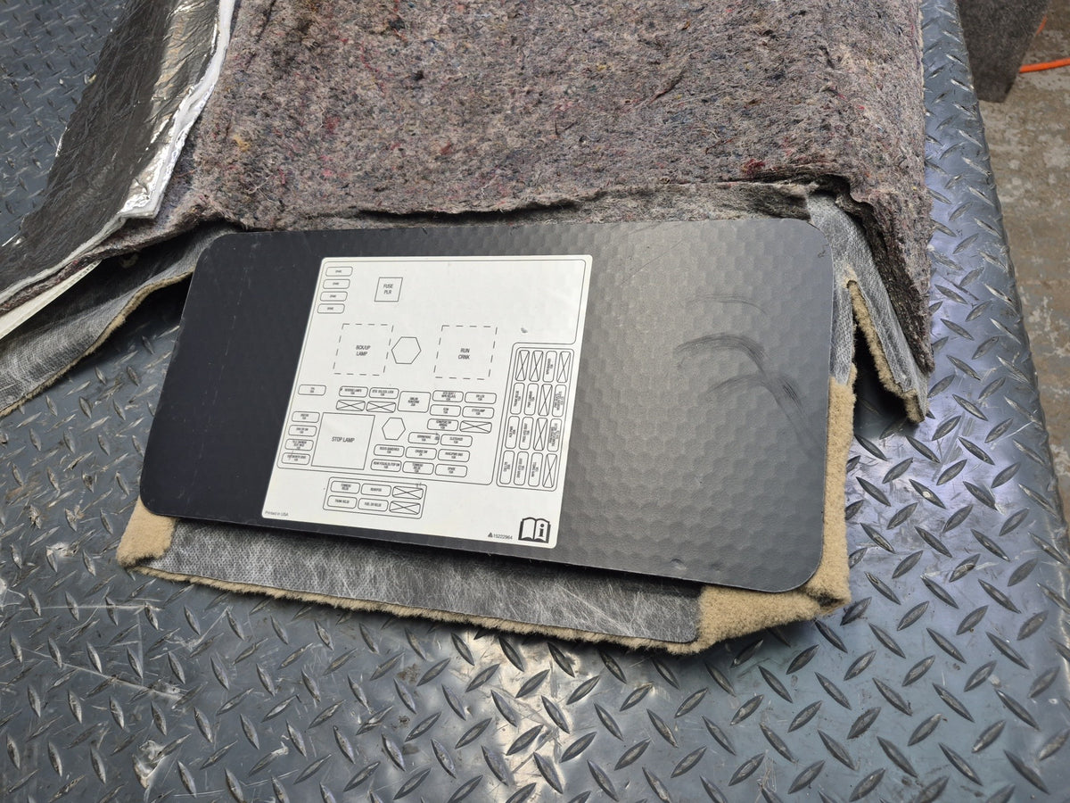 05-13 Chevrolet Corvette C6 Right Floor MAT Carpet Cover 15226743 Damaged