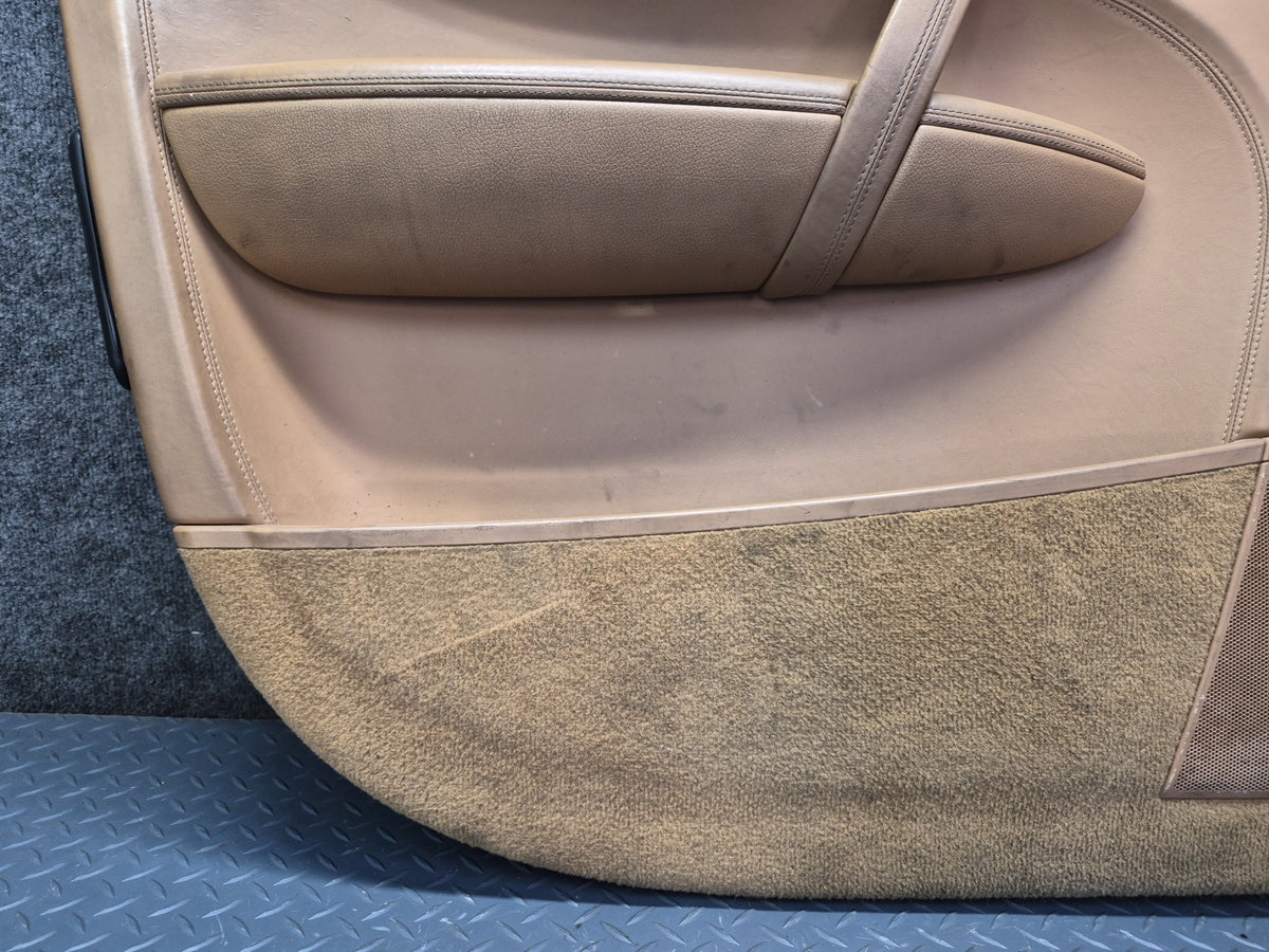 2008-2010 Porsche Cayenne 957 Front Door Interior Trim Panel Beige Set Damaged