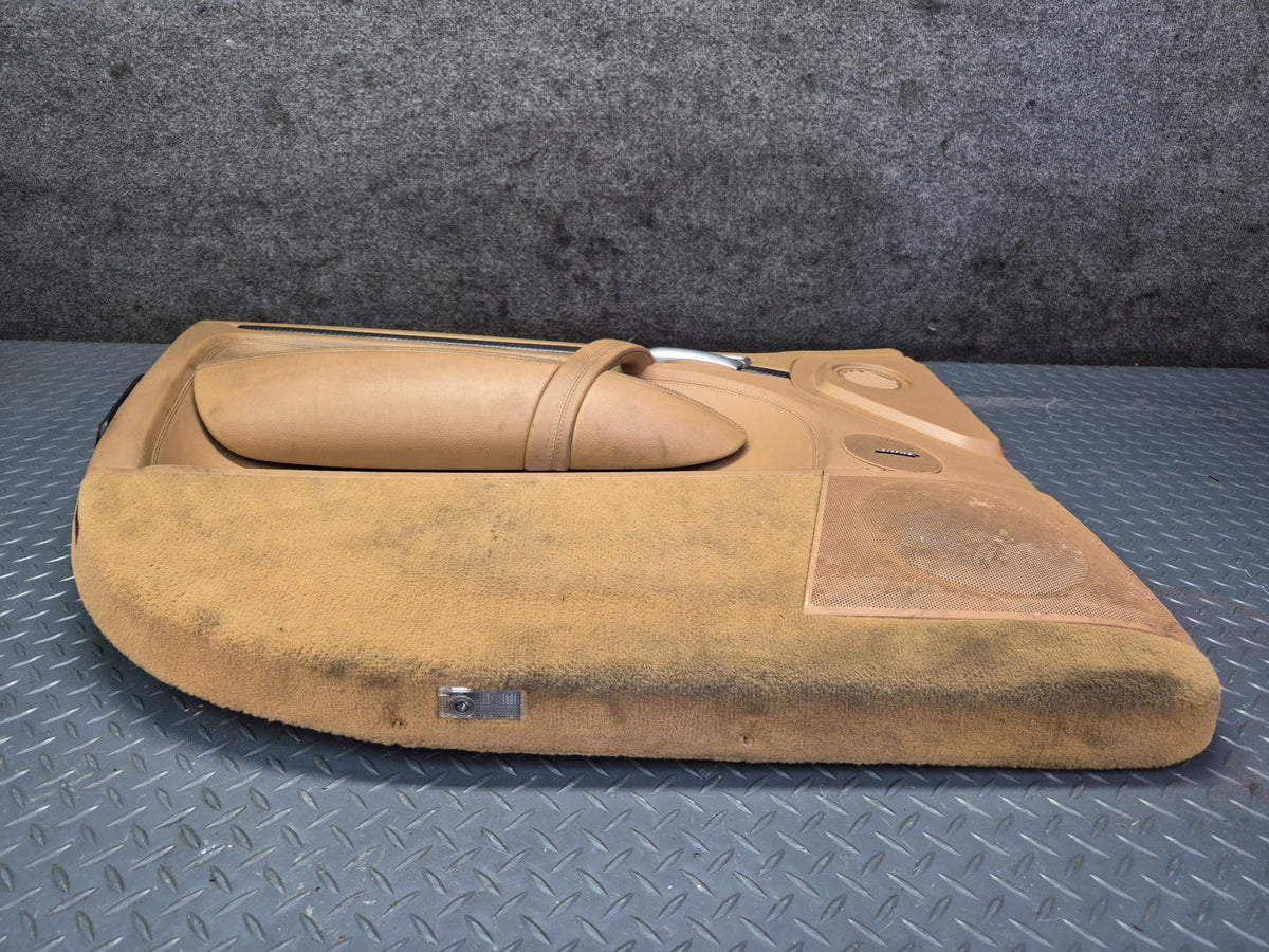 2008-2010 Porsche Cayenne 957 Front Door Interior Trim Panel Beige Set Damaged