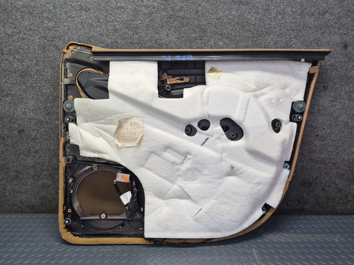 2008-2010 Porsche Cayenne 957 Front Door Interior Trim Panel Beige Set Damaged