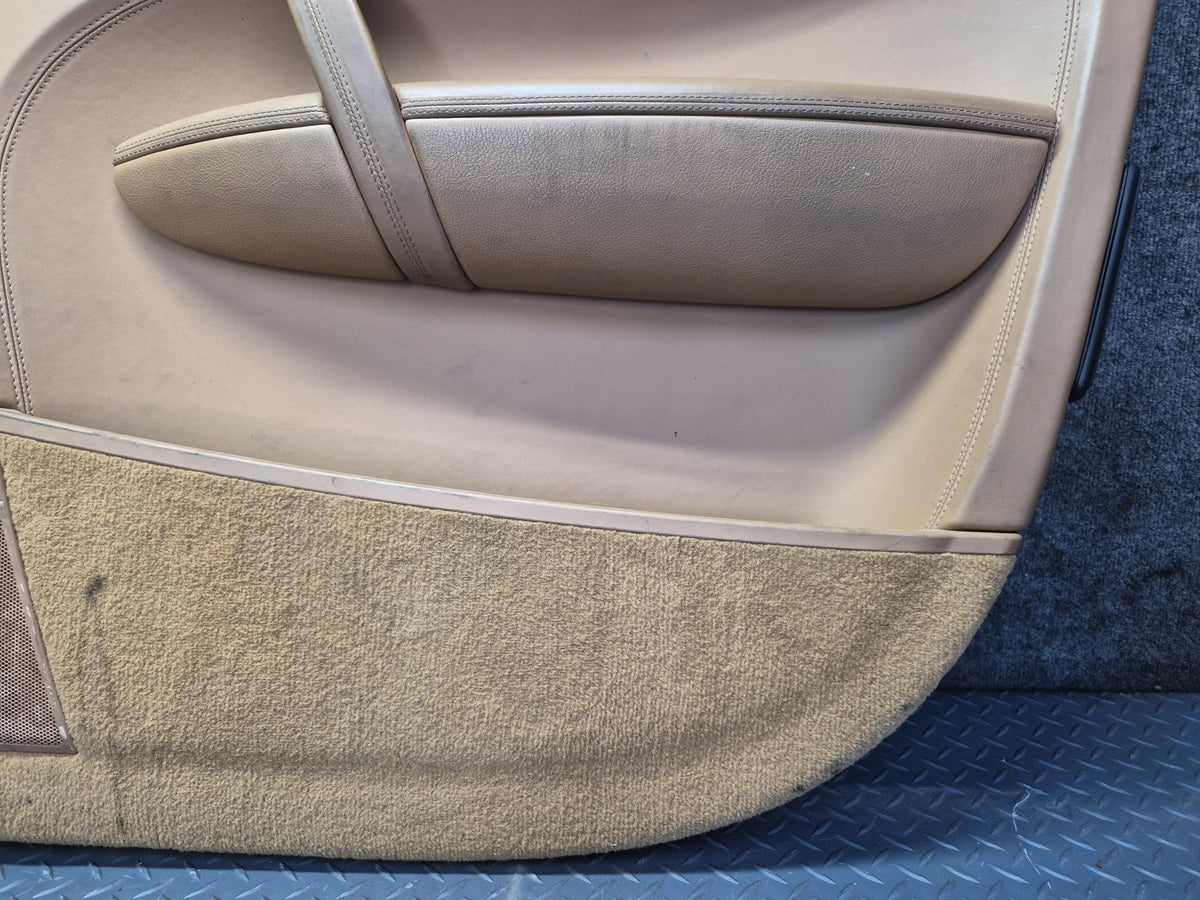 2008-2010 Porsche Cayenne 957 Front Door Interior Trim Panel Beige Set Damaged