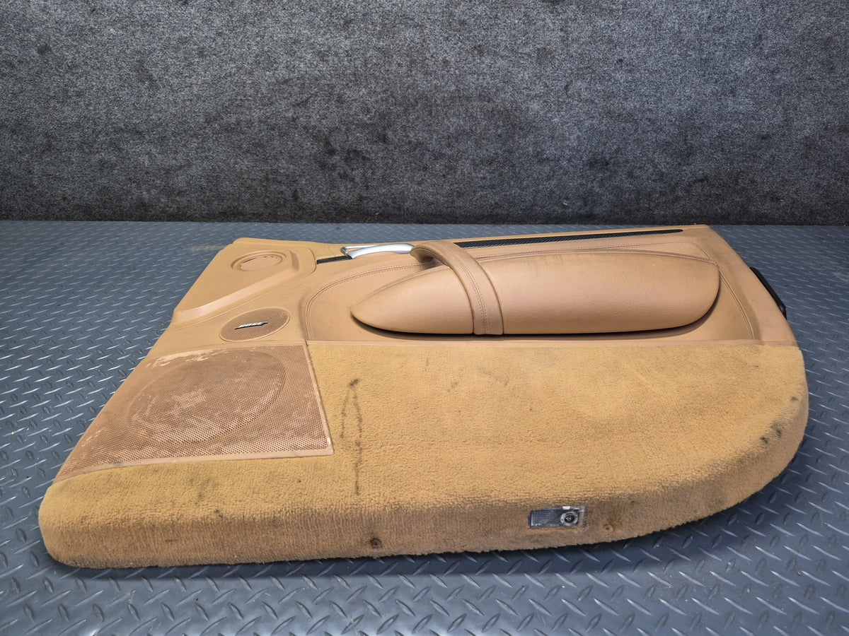 2008-2010 Porsche Cayenne 957 Front Door Interior Trim Panel Beige Set Damaged