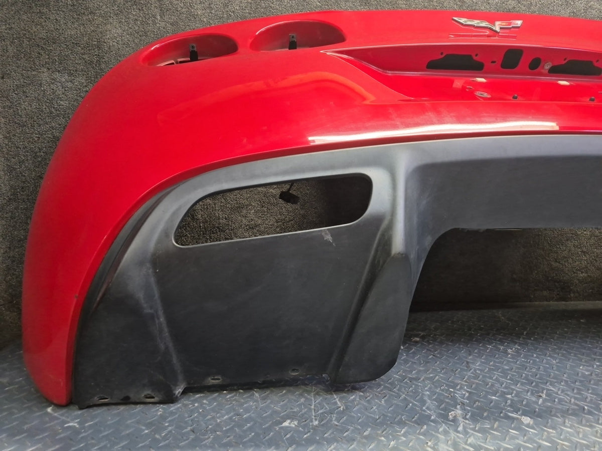 05-13 Chevrolet Corvette C6 Rear Bumper Cover RED w Diffuser & Wire OEM