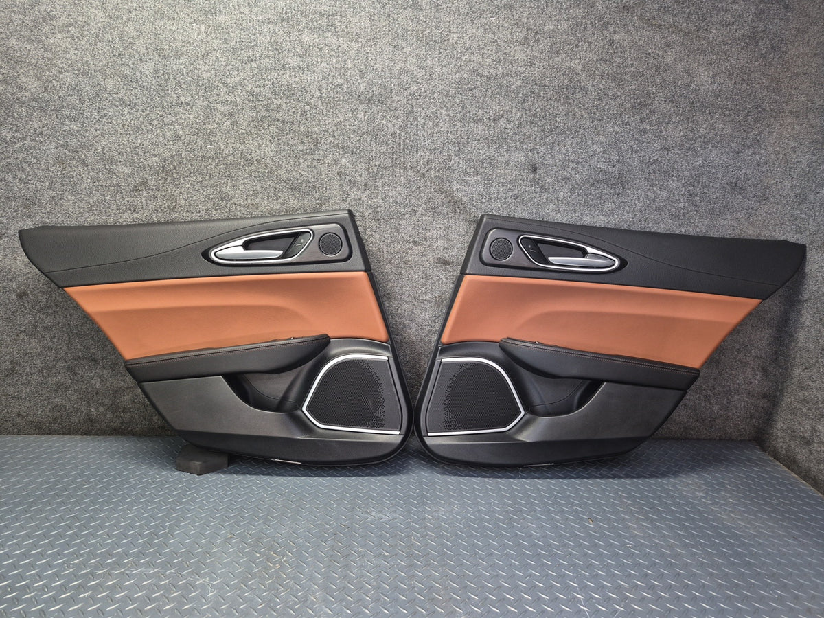 17-22 Alfa Romeo Giulia Set of 2 Rear Left & Right Door Interior Trim Panel OEM
